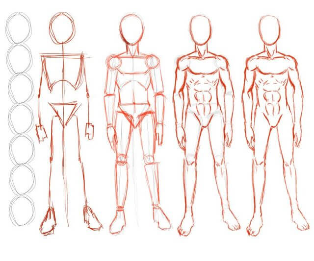 sketch male body