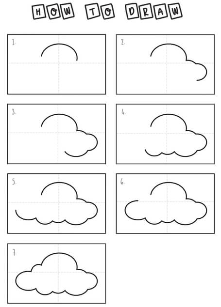 Image illustrating how to draw clouds
